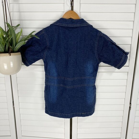 New Baby Gassy Gooma Boutique Floral Painted Denim Jacket Top Beaded Girl Size 8 - Picture 6 of 7